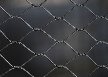 SS316 Black Oxide Wire Rope Mesh Net Weatherproof With 25-300mm Aperture 25-300mm