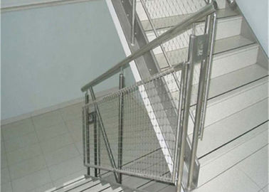 Durable Stainless Steel Wire Mesh Netting , Balcony Protection Mesh Size Customized